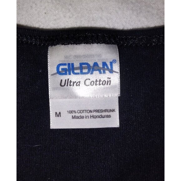 GILDAN MEN'S BLACK REALTREE SHOOTER SHIRT ORANGE YELLOW PRINT IMAGE TANK TOP MED - Picture 3 of 4